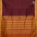 Silk Cotton Sarees Simple – Dark Brown SAS0038782 - Image 3