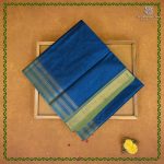 Silk Cotton Sarees Simple – Peacock Blue SAS0038785