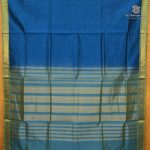 Silk Cotton Sarees Simple – Peacock Blue SAS0038785 - Image 3