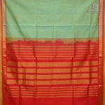Silk Cotton Sarees Simple – Dual Shade Pista Green SAS0038789 - Image 3