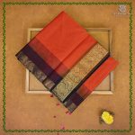 Silk Cotton Sarees Simple – Red Orange SAS0038790