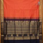 Silk Cotton Sarees Simple – Red Orange SAS0038790 - Image 3
