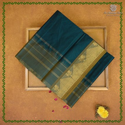 Silk Cotton Sarees Simple – Dark Teal SAS0038793
