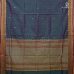 Silk Cotton Sarees – Dual Shade Peacock Blue SAS0038796 - Image 3
