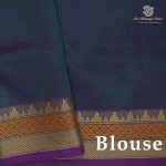 Silk Cotton Sarees – Dual Shade Peacock Blue SAS0038796 - Image 2