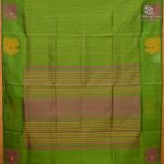 Silk Cotton Sarees – Dark Olive Green SAS0038800 - Image 3