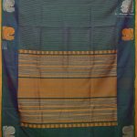 Silk Cotton Sarees – Dual Shade Peacock Green SAS0038803 - Image 3