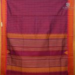 Silk Cotton Sarees – Dual Shade Burgundy SAS0038814 - Image 3
