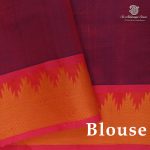 Silk Cotton Sarees – Dual Shade Burgundy SAS0038814 - Image 2