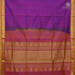 Silk Cotton Sarees – Dual Shade Neon Purple SAS0038819 - Image 3