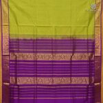 Silk Cotton Sarees – Electric Lime Green SAS0038826 - Image 3