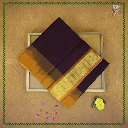 Silk Cotton Sarees – Dark Brown SAS0038842
