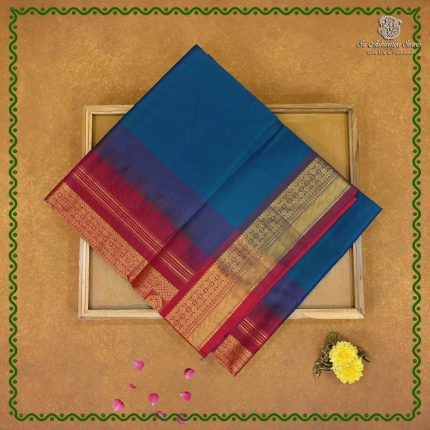 Silk Cotton Sarees – Dark Teal SAS0038844
