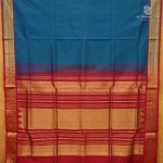 Silk Cotton Sarees – Dark Teal SAS0038844 - Image 3