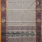 Rich Cotton Saree - Beigish Grey SASC38853 - Image 3