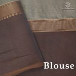 Rich Cotton Saree - Beigish Grey SASC38853 - Image 2