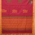Rich Cotton Saree - Kumkum Red SASC38854 - Image 3