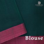 Rich Cotton Saree - Dark Teal Green SASC38855 - Image 2