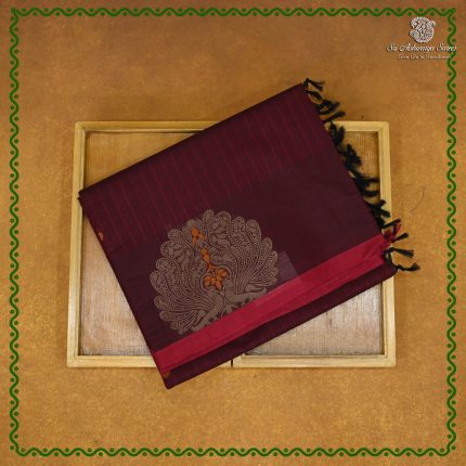 Rich Cotton Saree - Maroon SASC38856