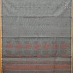 Rich Cotton Saree - Grey SASC38859 - Image 3