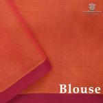 Rich Cotton Saree - Dual Shade Orange With Pink SASC38869 - Image 2
