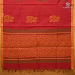 Rich Cotton Saree - Kumkum Red SASC38870 - Image 3