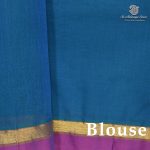Rich Cotton Saree - Cerulean Blue SASC38884 - Image 2