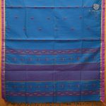 Rich Cotton Saree - Cerulean Blue SASC38884 - Image 3