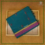Rich Cotton Saree - Dark Aqua SASC38885