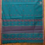 Rich Cotton Saree - Dark Aqua SASC38885 - Image 3