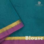 Rich Cotton Saree - Dark Aqua SASC38885 - Image 2