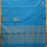 Rich Cotton Saree - Cerulean Blue SASC38892 - Image 3