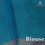 Rich Cotton Saree - Cerulean Blue SASC38892 - Image 2