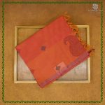 Rich Cotton Saree - Dual Shade Orange With Pink SASC38893
