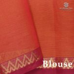 Rich Cotton Saree - Dual Shade Orange with Pink SASC38895 - Image 2