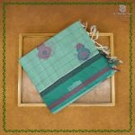 Rich Cotton Saree - Seafoam Green SASC38897