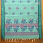 Rich Cotton Saree - Seafoam Green SASC38897 - Image 3