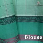 Rich Cotton Saree - Seafoam Green SASC38897 - Image 2