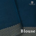 Rich Cotton Saree - Dark Teal Blue SASC38898 - Image 2