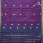 Rich Cotton Saree - Dark Purple SASC38899 - Image 3