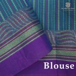 Rich Cotton Saree - Cerulean Blue SASC38905 - Image 2