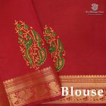 Semi Silk Cotton Printed Sarees – Dirty Green SASPC38929 - Image 3