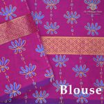 Semi Silk Cotton Printed Sarees – Purple Blue SASPC38934 - Image 3