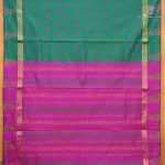 Semi Silk Cotton Printed Sarees – Dual Shade Green SASPC38935 - Image 2