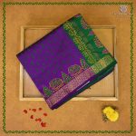 Semi Silk Cotton Printed Sarees – Indigo SASPC38936
