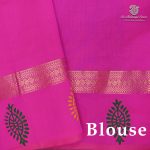 Semi Silk Cotton Printed Sarees – Forest Green SASPC38939 - Image 3