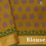 Semi Silk Cotton Printed Sarees – Dual Shade Violet SASPC38940 - Image 3