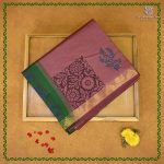 Semi Silk Cotton Printed Sarees – Dark Mauve Pink SASPC38942