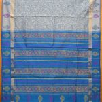 Semi Silk Cotton Printed Sarees – Dual Shade Light Grey SASPC38945 - Image 2
