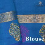 Semi Silk Cotton Printed Sarees – Dual Shade Light Grey SASPC38945 - Image 3